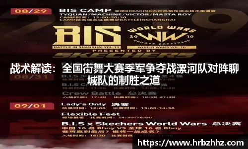 战术解读：全国街舞大赛季军争夺战漯河队对阵聊城队的制胜之道